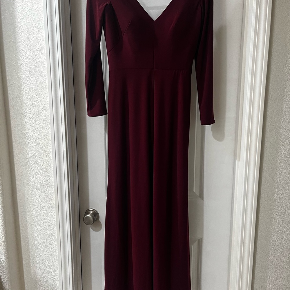 SORELLA VITA Long Sleeve Burgundy Dress
